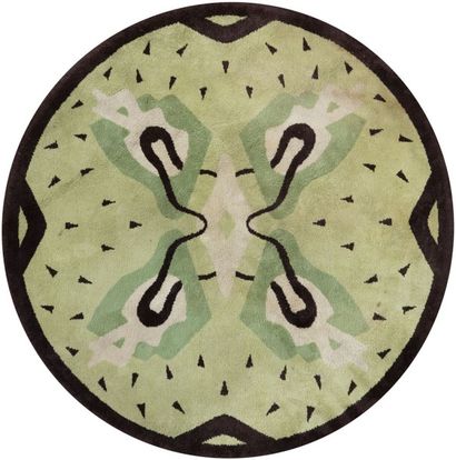 ANNÉES 1950 ? Paul CLÉMENT décorateur 

Grand tapis circulaire.
En haute laine au...
