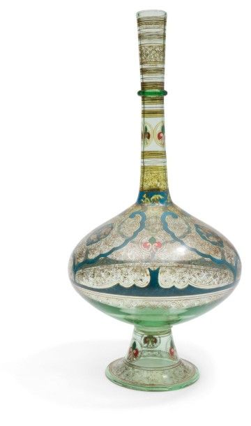Philippe-Joseph BROCARD (1831-1896) 

Très haut vase dans le goût de l'Orient. 
La...