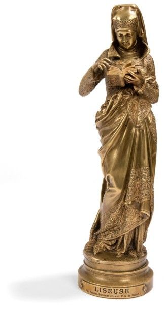 Albert-Ernest CARRIER-BELLEUSE (1824-1887) 

La Liseuse 
Sculpture.
Épreuve en bronze...