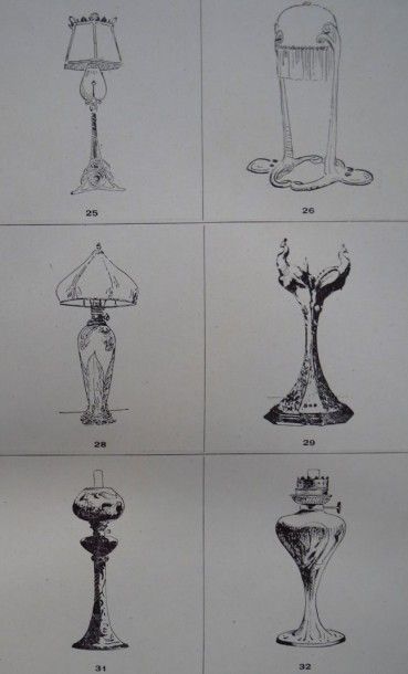 Léo LAPORTE-BLAIRSY (1865-1923) 

Les trois paons
Importante lampe de salon à trois...