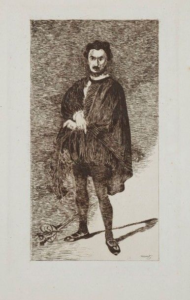 Edouard MANET (1832-1883) 
L'Acteur tragique (Rouvière dans le rôle d'Hamlet). 1865....