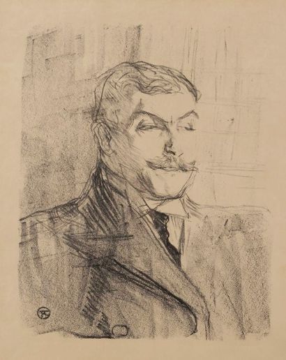 Henri de TOULOUSE-LAUTREC (1864-1901) 
Lucien Guitry. (Pl. de Portraits d'acteurs...