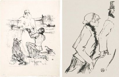 Henri de TOULOUSE-LAUTREC (1864-1901) 
Carnot malade. 1893. Lithographie. 177 x 235....