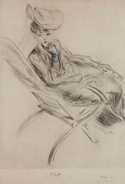 Jacques Villon (Gaston Duchamp, dit) (1875-1963) 
Gaby chaise longue, ou Transatlantique....