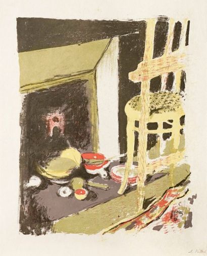 Edouard VUILLARD (1868-1940) Impression en couleurs. Très belle épreuve d'essai sur...