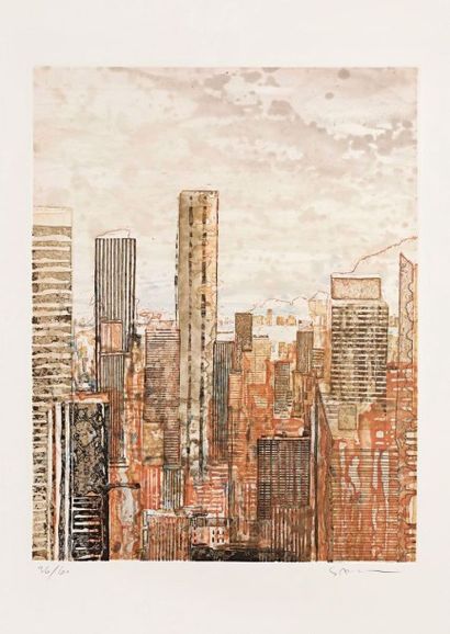 Gottfried Salzmann (autrichien, actif à Paris, né en 1943) 
New York, rose. 2006....