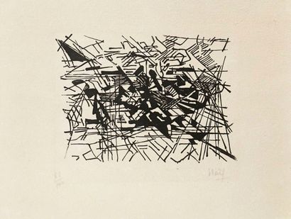 Nicolas DE STAEL (1914-1955) 
Composition. 1949. Lithographie. 190 x 140. Woimant...