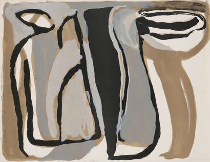 Bram VAN VELDE (1895-1981) 
Composition. 1970. Lithographie. [760 x 580]. Mason-Putman...