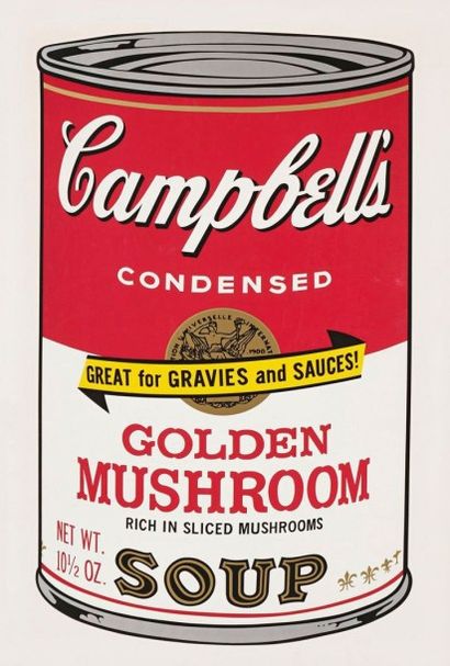 Andy Warhol (1928-1987) 
Campbell's Soup II. Golden Mushroom. (Pl. d'un portefeuille...