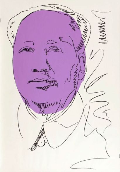 Andy Warhol (1928-1987) 
Mao, papier peint. 1974. Sérigraphie en deux tons. 700 x...