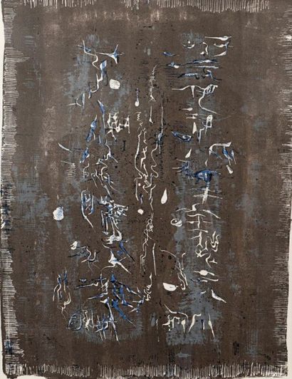 Zao Wou-Ki (franco-chinois, 1920-2013) 
Composition. 1957. Lithographie. À vue: 235...