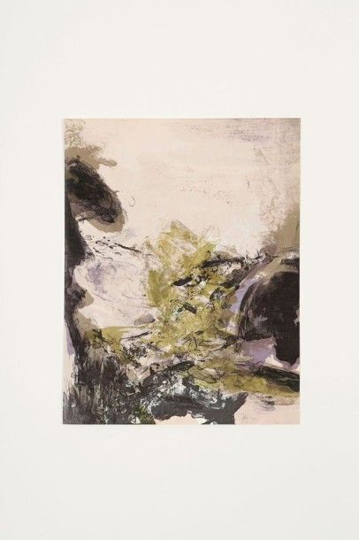 Zao Wou-Ki (franco-chinois, 1920-2013) 
Composition. 1971. Lithographie. 242 x 309....