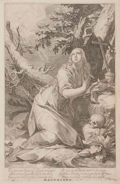 Abraham Bloemaert (1564-1651) (d'après) 
L'Annonciation; St Siméon portant l'enfant...