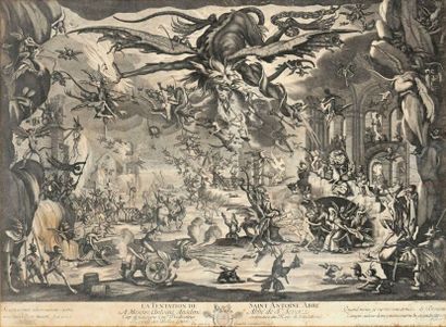 Jacques Callot (1592-1635) (d'après) 
La Tentation de saint Antoine abbé. Gravé par...