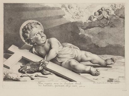 Nicolas Loir (1624-1679) 
L'Enfant Jésus (avec les instruments de la Passion). Eau-forte...