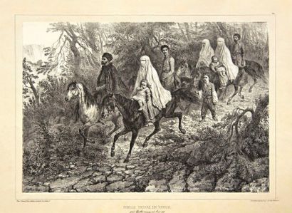 Auguste RAFFET 
Famille Tatare en voyage, près Yalta (Crimée) 15 Août 1837. 1840....