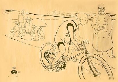 HENRI DE TOULOUSE-LAUTREC 
Cycle Michael. Affiche. 1896. Lithographie. 815 x 1210....