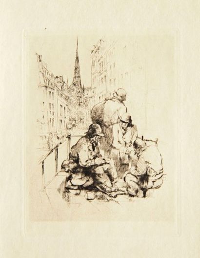Auguste BROUET 
Hüysmans (J. K.). La Bièvre et Saint-Séverin. Paris, éd. de L?Estampe,...