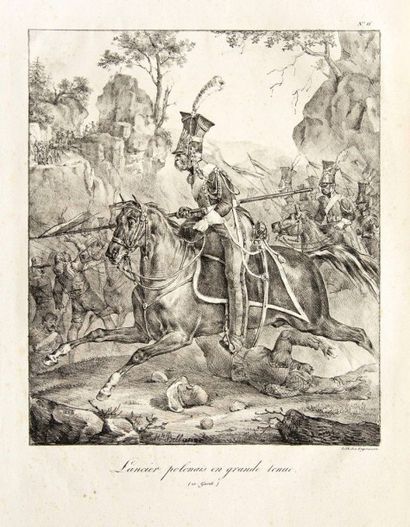Hippolyte BELLANGÉ 
Grenadier à cheval en grande tenue ; Lancier polonais en grande...