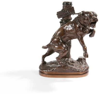 VALTON Charles (1851-1918) 
Passez au large
Bronze à patine brun nuancé
Signé sur...
