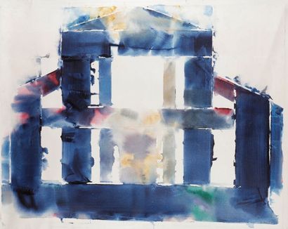 Paul KALLOS [hongrois] (1928-2001) 
Composition, 1987
Acrylique sur toile.
Signée...