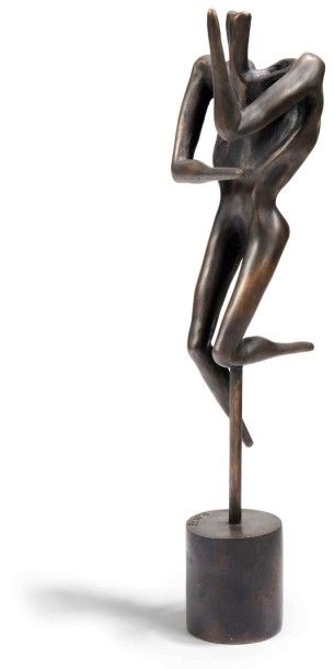 Bahman MOHASSES [iranien] (1931-2010) 
Personnage, 1975
Sculpture en bronze patiné.
Signée...