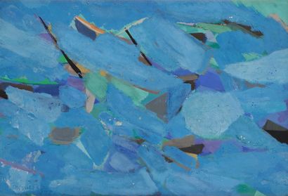 Devrim NEJAD [turc] (1923-1995) 
Composition, 1958
Gouache sur carton.
Signée et...