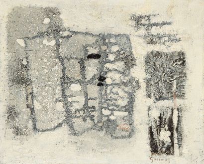 Abdelkader GUERMAZ [algérien] (1919-1996) 
Composition, 1968
Huile sur toile.
Signée...