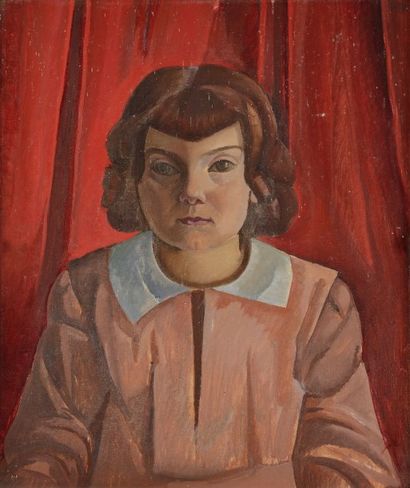 ALFRED RETH (1884-1966) 
Portrait de fillette
Huile sur toile.
Signée en haut à droite.
46...