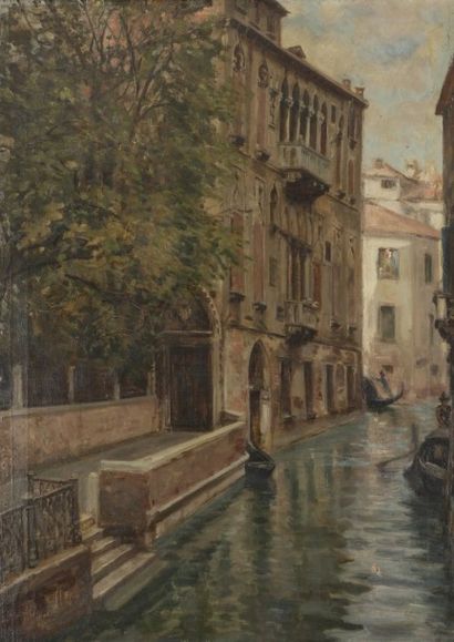 ALTAMURA (XIXe-XXe siècle) 
Venise
Huile sur toile.
Signée en bas à gauche.
77 x...
