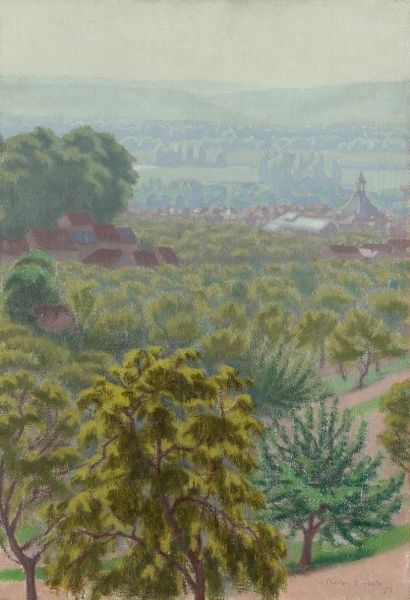 Charles LACOSTE (1870-1959) 
Environ de Bordeaux, 1913
Huile sur toile.
Signée et...