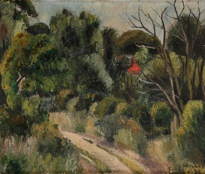 Louis NEILLOT (1898-1973) 
Paysage à Bagneux, 1932
Huile sur toile.
Signée et datée...