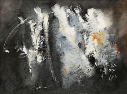 Franck DUMINIL (1933-2014) 
Composition abstraite
Huile sur toile.
Signée en bas...