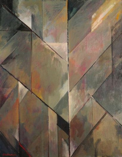 J.M. Carnie, dit ARCHAK [arménien] (1931-2014) 
Composition, 1988
Huile sur toile.
Signée...