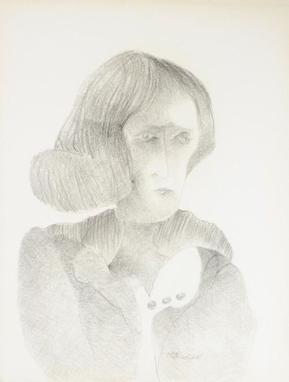 null Robert NICOÏDSKI (1931-2001){CR}Portraits de femme{CR}3 dessins au crayon.{CR}Signés.{CR}65...