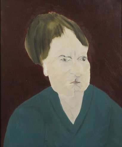 null Robert NICOÏDSKI (1931-2001){CR}Portraits de femme{CR}2 huiles sur toile.{CR}Signées...