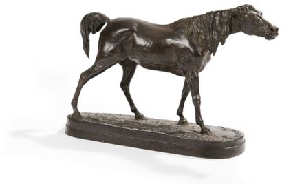 Pierre-Jules MENE (1810 - 1879) 
Jument arabe (Nedjibé) N°2
Bronze à patine brun-noir.
Signé...