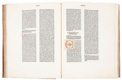 AUGUSTIN (Saint) 
De Civitate Dei.
Venise: Nicolas Jenson, 2 octobre 1475. ? In-folio,...