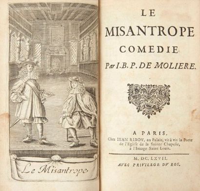 MOLIERE 
Les Oeuvres.
Paris: Charles de Sercy (tome 1); Guillaume de Luyne (tome...