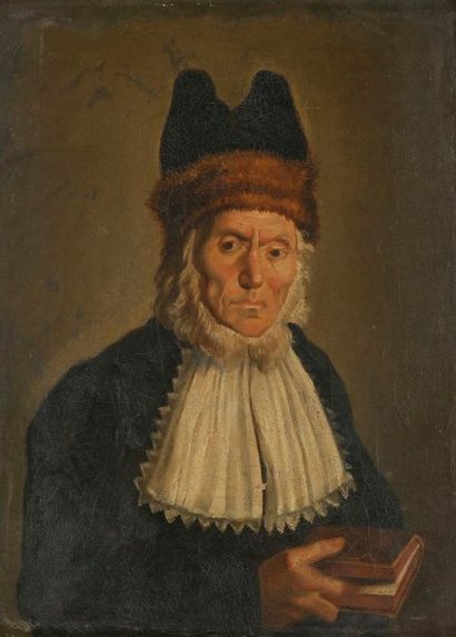 Atelier de Michel François DAMANE (1763-1827) Portrait de David Sintzheim (1745-1812),...