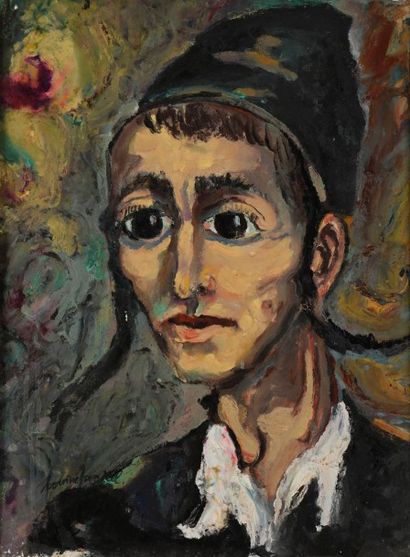 Boris S. FRENKEL (1895-1984) Portrait
Huile sur isorel
49 x 38 cm Mots clés : judaica,...