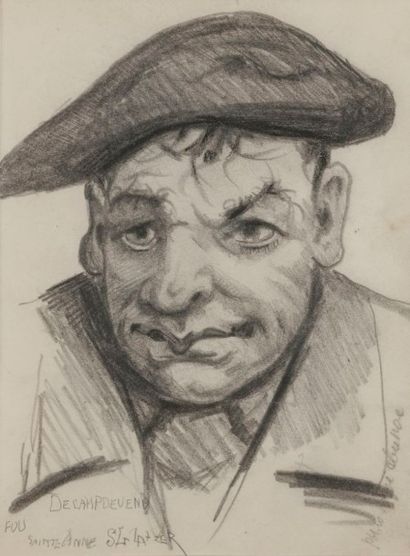 Simon GLATZER (1890-1945) Portrait au béret
Mine de plomb.
Signé en bas à gauche....