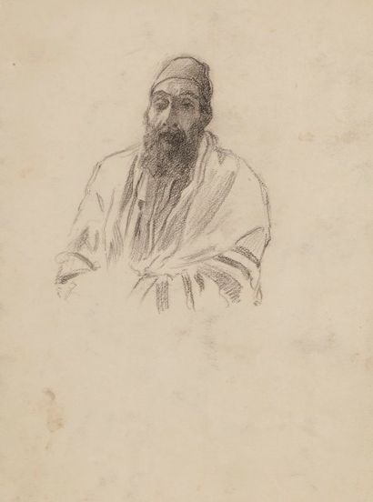 Alphonse LEVY (1843-1918) 
Juif d’Afrique du Nord au palais et Portrait de Juif en...