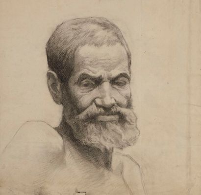 Alphonse LEVY (1843-1918) Tête d’homme
Dessin au fusain.
38,5 x 38,5 cm Mots clés...
