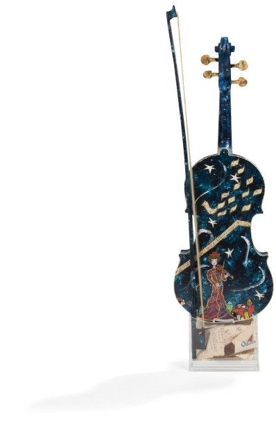 PINKHAS (né en 1975) Violon céleste, 2015 
Composition sculptée (violon et archer,...