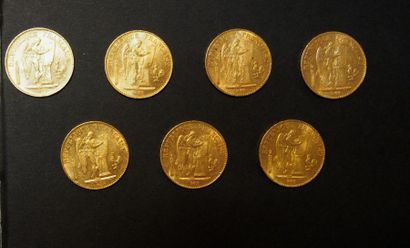 null 7 Pièces de 20 Francs en or type au Génie (1875 à 1898).
FRAIS ACHETEUR : 8%...