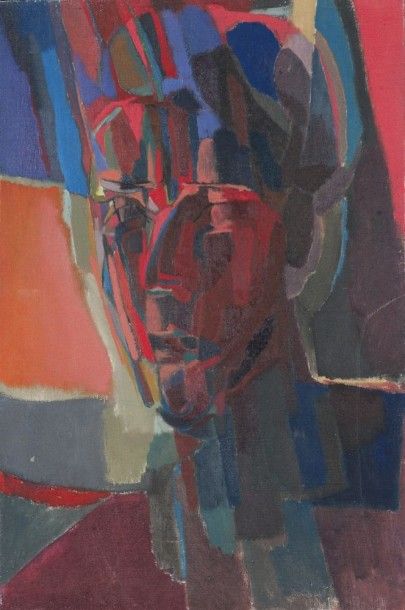 Pierre JOURDA (1931-2007) 
Autoportrait, 1963
Huile sur toile.
Porte le cachet de...