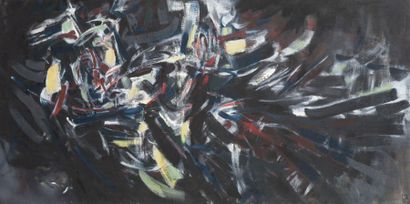 Pierre JOURDA (1931-2007) 
Walkyries, 1963
Huile sur toile.
Datée en bas à droite.
Porte...