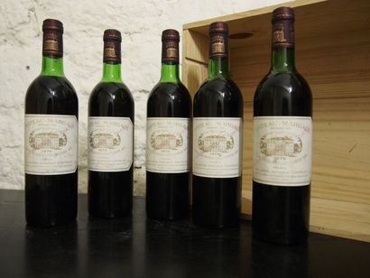 null 5 Bouteilles, CHÂTEAU MARGAUX, GCC1 Margaux, 1976, (3 H.E.+; 2 H.E; e.l.s. à...