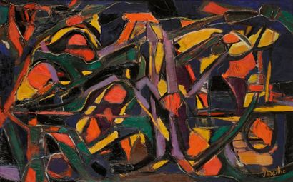 Jean MAILHE (1912-1997) 
Composition, vers 1964
Huile sur toile.
Signée en bas à...